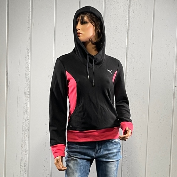 *Puma Dry Cell Women’s Black & Pink Zip Up Sweater Sz M - Picture 4 of 8